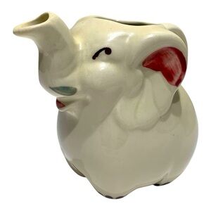 Vintage 1940’s Shawnee Pottery Hand Painted Elephant Creamer